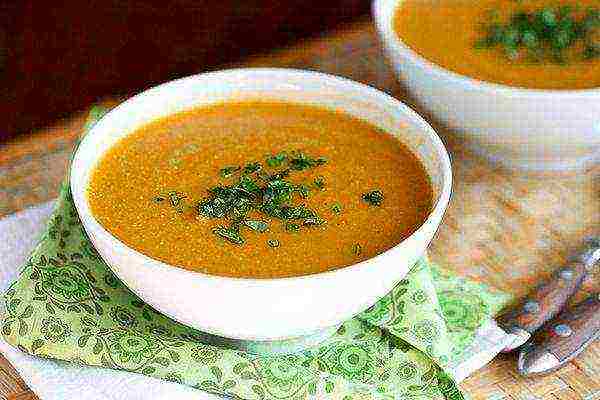 Sweet potato puree soup