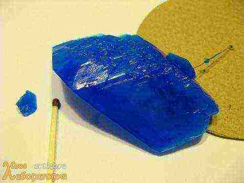 how to grow a single crystal from copper sulfate