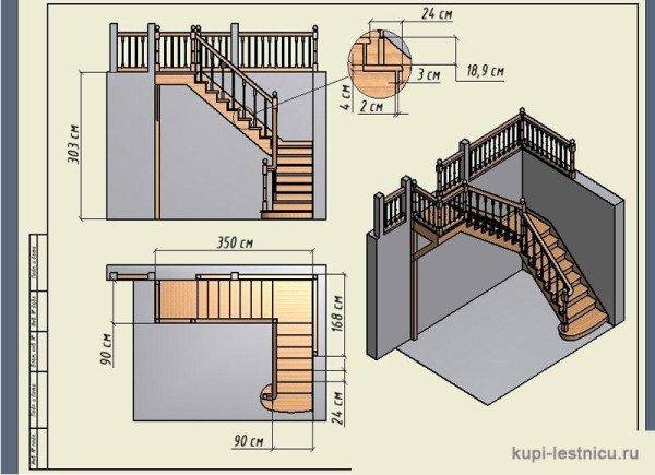 Dessin de construction avec une plate-forme d'angle.