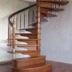 Wooden spiral staircase