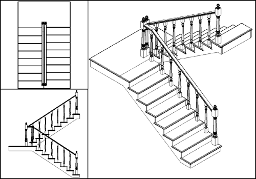 Flight staircase sketch