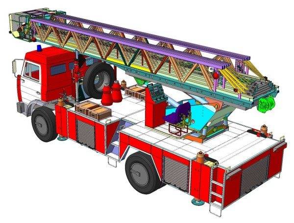 Sketch of the back of the fire ladder