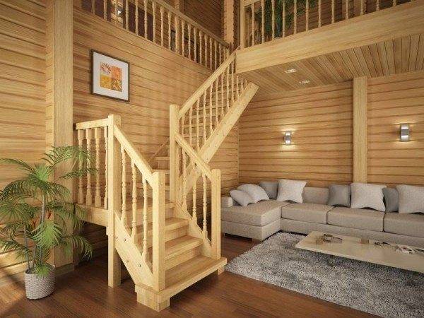 Photo of a staircase made of wood