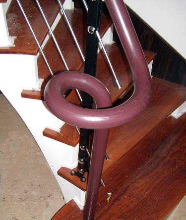 Larawan ng isang plastic handrail.