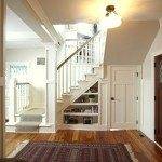 Hallway interior with stairs in a private house