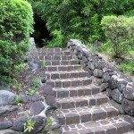 Stone staircase for garden