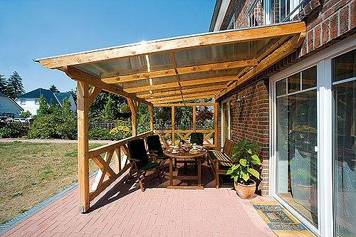 The porch can successfully play the role of a dining room or living room