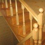 Lacquered pine staircase