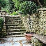 Staircase made of natural stones