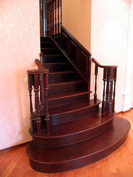 Mahogany staircase