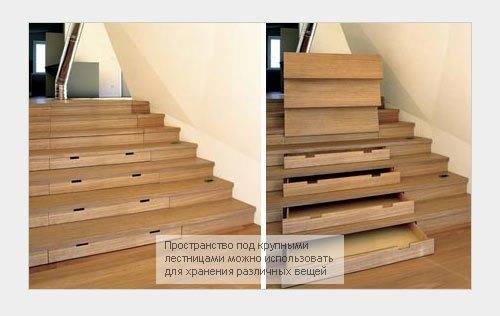 Amateur photo showing the device of a flight of stairs with boxes placed in it