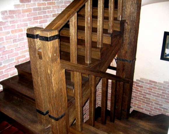 Amateur photo of the simplest wooden stairs