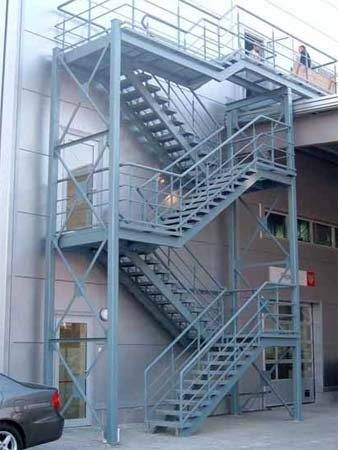 The photo shows a marching fire escape.
