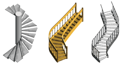 A képen a lépcsők számítógépes vizualizációi.