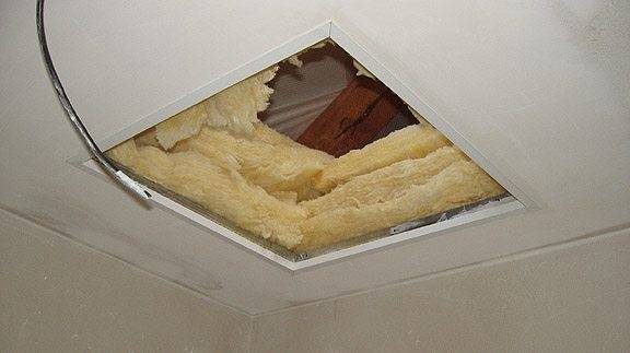 One of the options for preparing the hatch to the attic