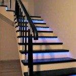 Staircase lighting with LED strip