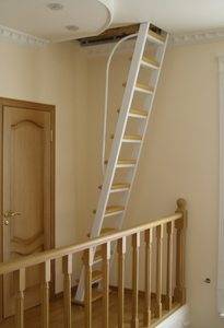 With a lack of space, a stationary staircase can turn out to be very steep
