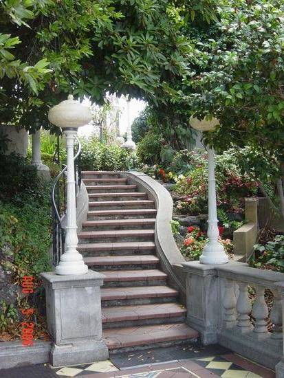 Garden stairs made of natural stone