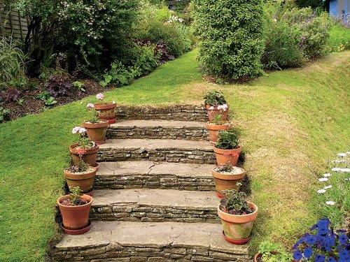 Garden steps.