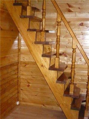 Homemade stairs in the country
