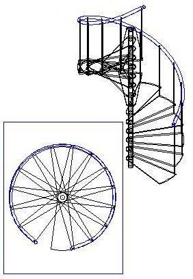 Spiral staircase diagram