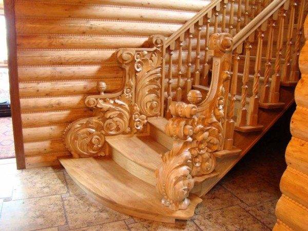 Chic wooden staircase