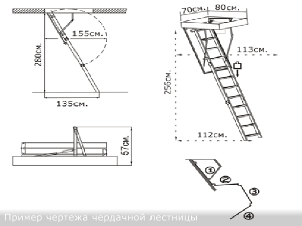 Scara rabatabila la mansarda