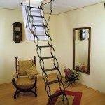 Folding ladder to the attic
