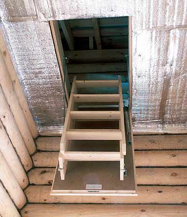 Folding ladder to the attic