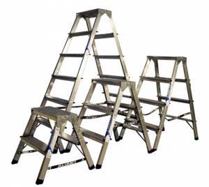 Folding ladders made of aluminum