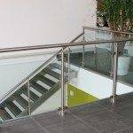 Glass stair rails