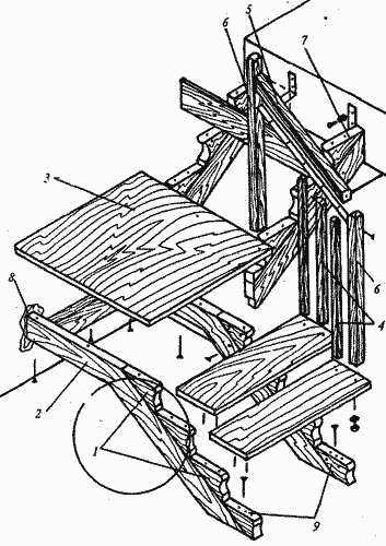 Installation of the main steps on the stringers.