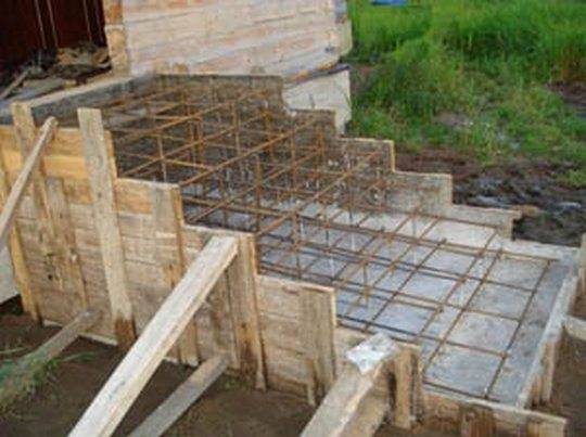 The appearance of the formwork with the reinforced frame installed