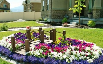 Schemes for creating island flower beds